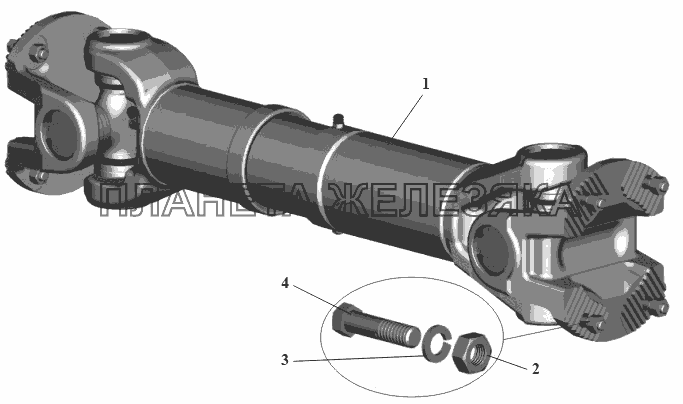 Установка карданного вала (с 2004 г.) МАЗ-152 (2011)